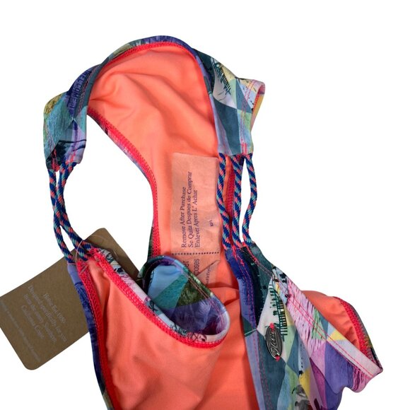 Hobie Bikini Swim Suit Bottoms Womens XL New Multicolor Beach Scene - Picture 4 of 8